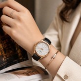ساعت مچی زنانه تیسوت زیر ثانیه بندچرم درجه یک رنگ ثابت ضداب کیفیت عالی TISSOT