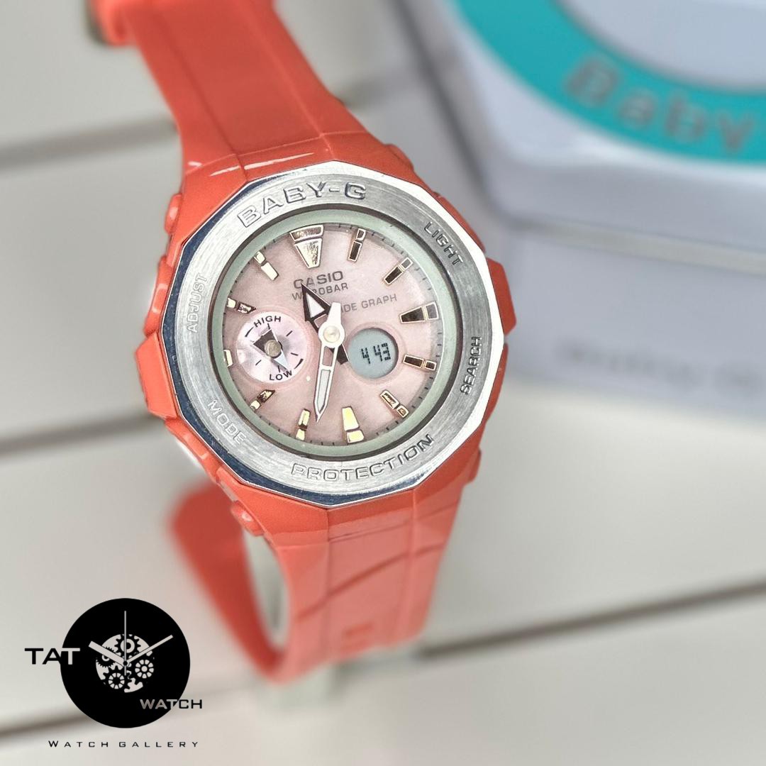 ساعت زنانه بیبی جی BGA225G دارای دماسنج موتور ژاپن با جعبه casio baby-g ساعت مچی بیبی جی