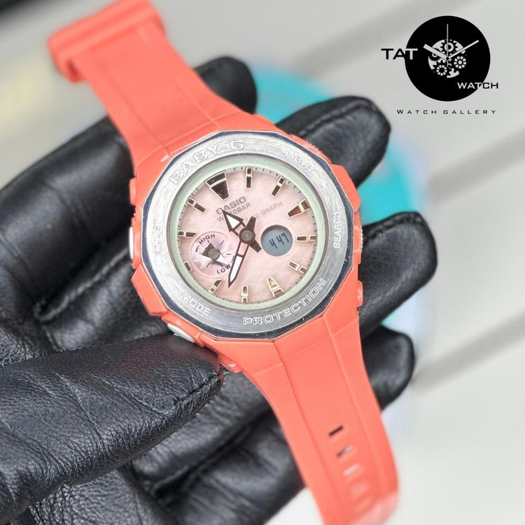 ساعت زنانه بیبی جی BGA225G دارای دماسنج موتور ژاپن با جعبه casio baby-g ساعت مچی بیبی جی