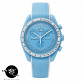 ساعت مردانه زنانه امگا سواچ اورانوس uranus قاب فلزی بند رابر قفل امگایی 3موتوره ارسال باجعبه omega swatch مچی