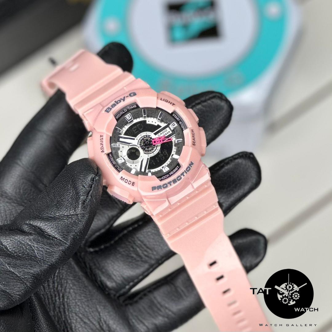 ساعت زنانه کاسیو بیبی جی Ba110 موتور ژاپن یکسال با جعبه Casio Baby-G ساعت مچی بی بی جی