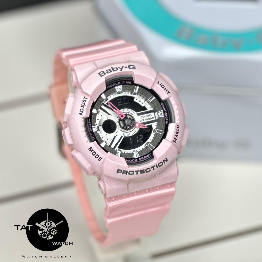 ساعت زنانه کاسیو بیبی جی Ba110 موتور ژاپن یکسال با جعبه Casio Baby-G ساعت مچی بی بی جی