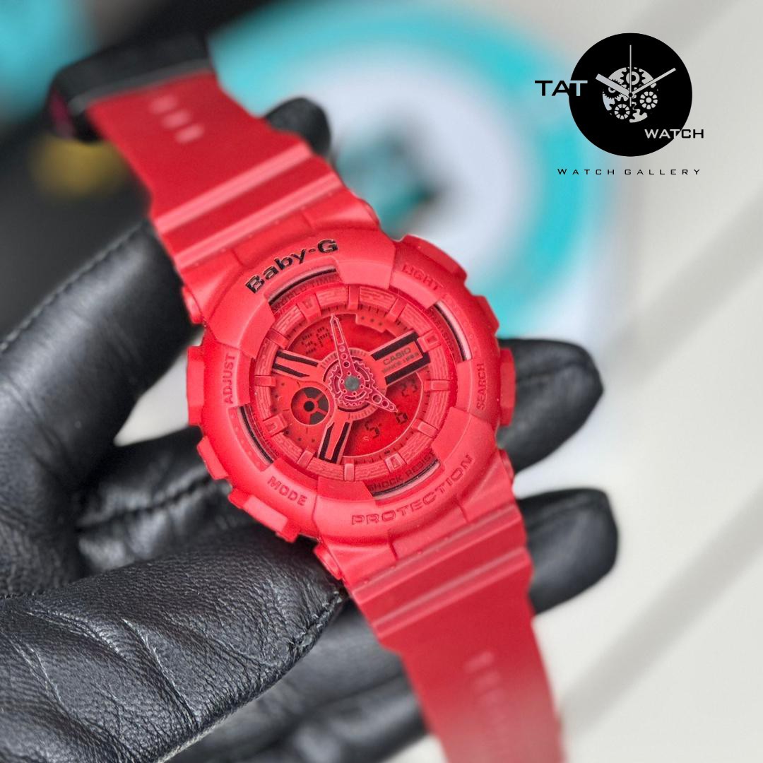ساعت زنانه کاسیو بیبی جی Ba110 لیمیتد موتور ژاپن یکسال با جعبه Casio Baby-G ساعت مچی بی بی جی