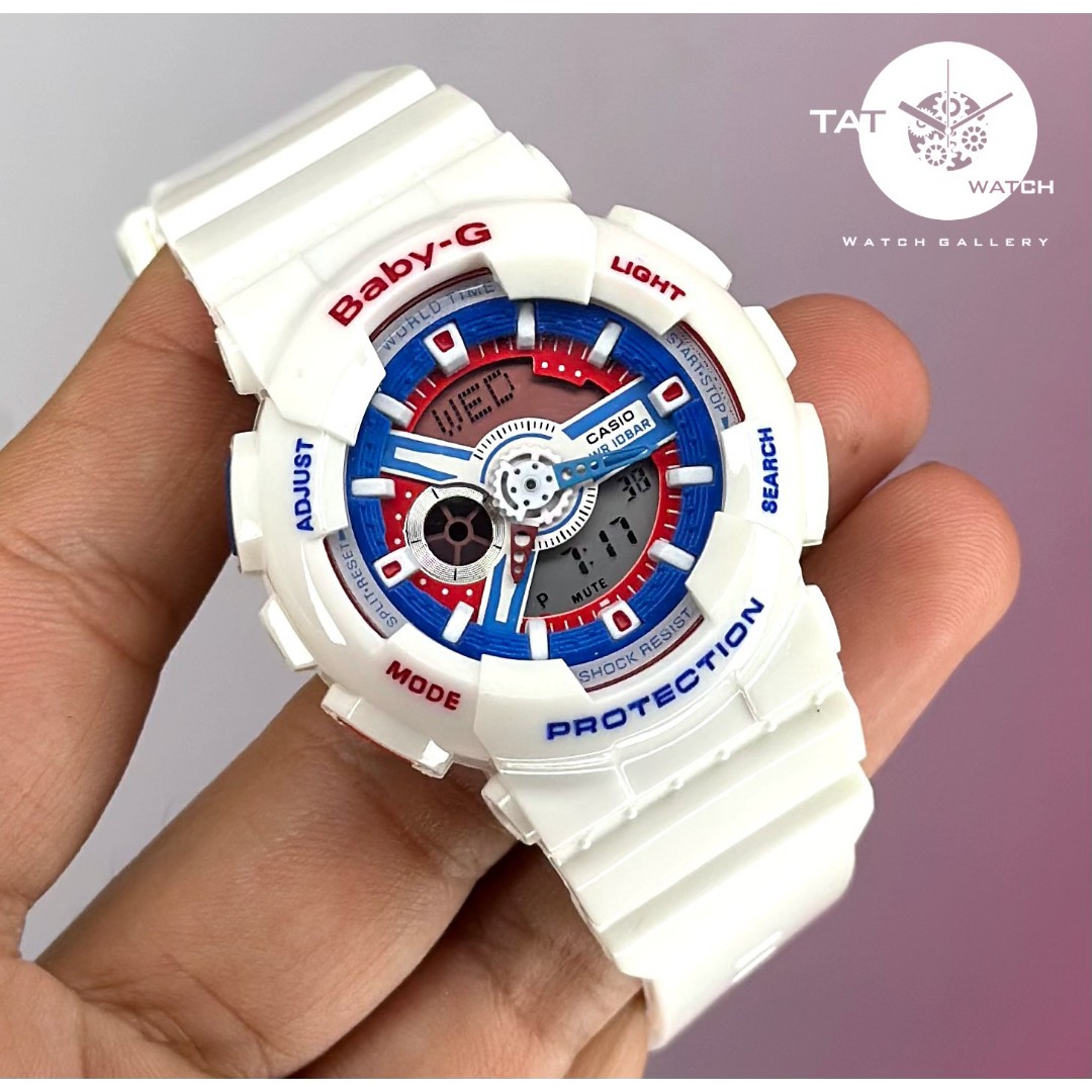ساعت زنانه کاسیو بی بی جی Ba110 موتور ژاپن یکسال با جعبه Casio Baby-G ساعت مچی بیبی جی
