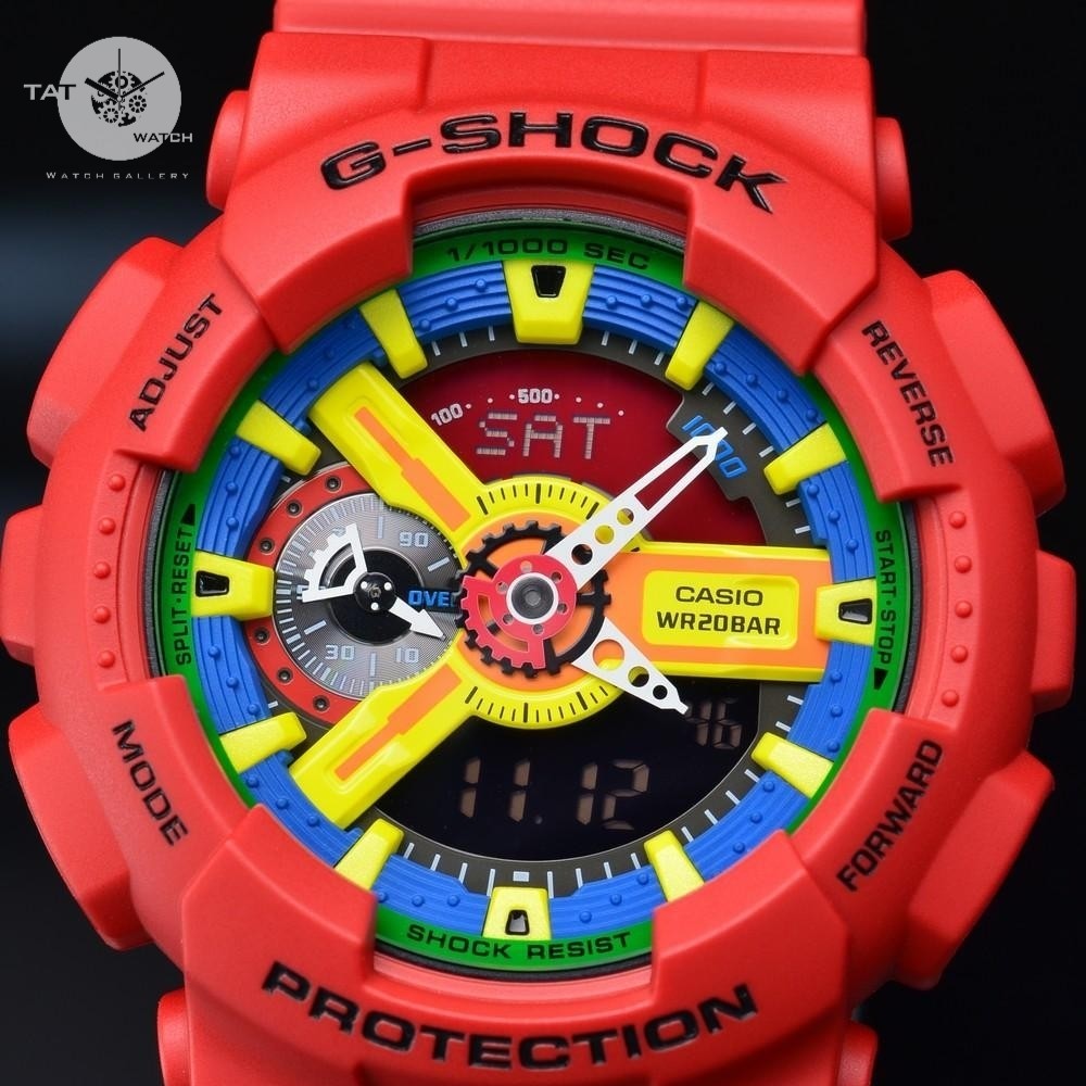 ساعت مچی جی شاک Ga110 یک سال جعبه رنگبندی G-Shock