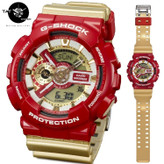 ساعت مچی مردانه زنانه جی شاک Ga110 طرح Bed Beige کیفیت مستر با جعبه و یک ساله در 50 رنگبندی G-shock