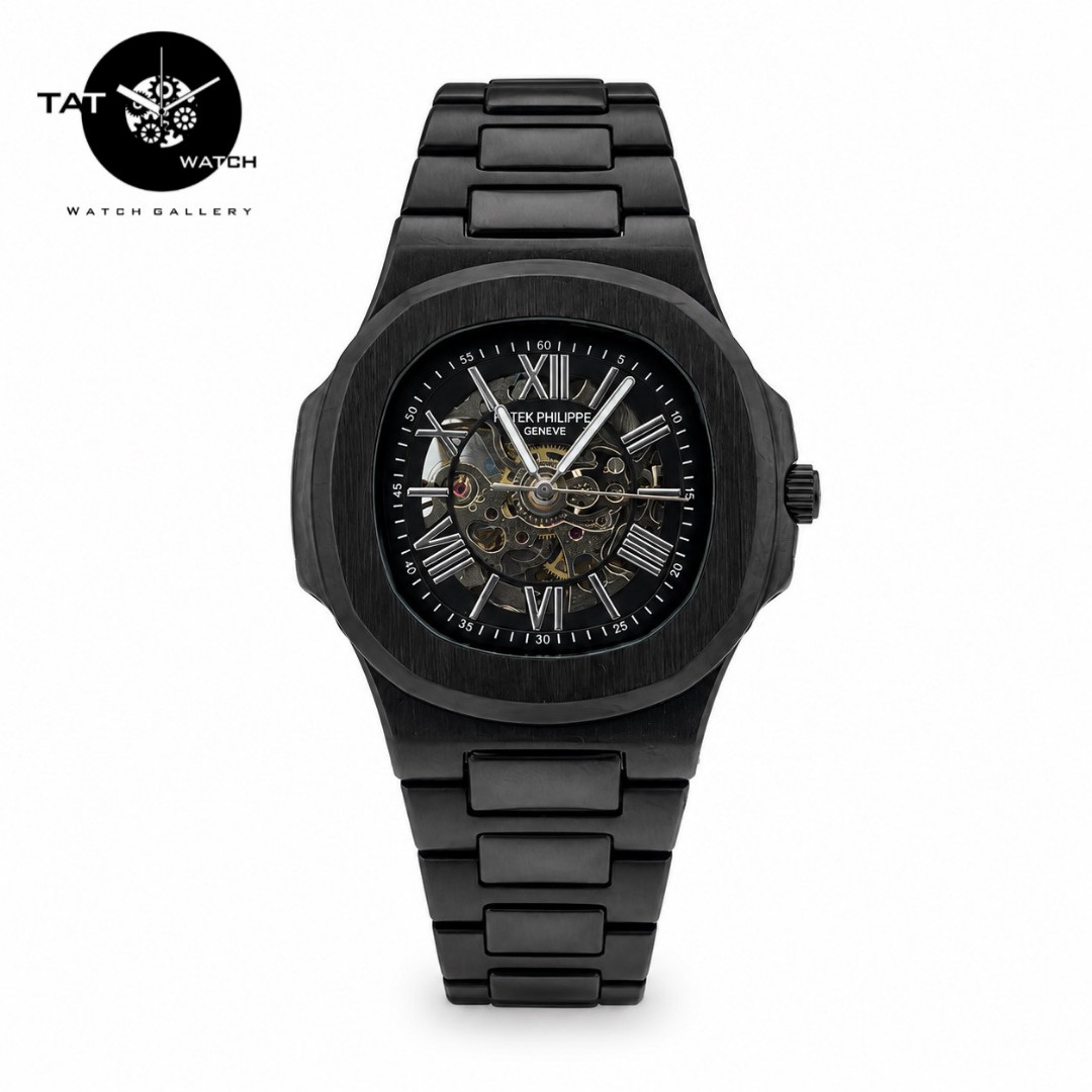 ساعت مردانه پتک فیلیپ ناتیلوس موتور اتوماتیک بدون باتری یکسال با جعبه patek philippe ساعت مچی