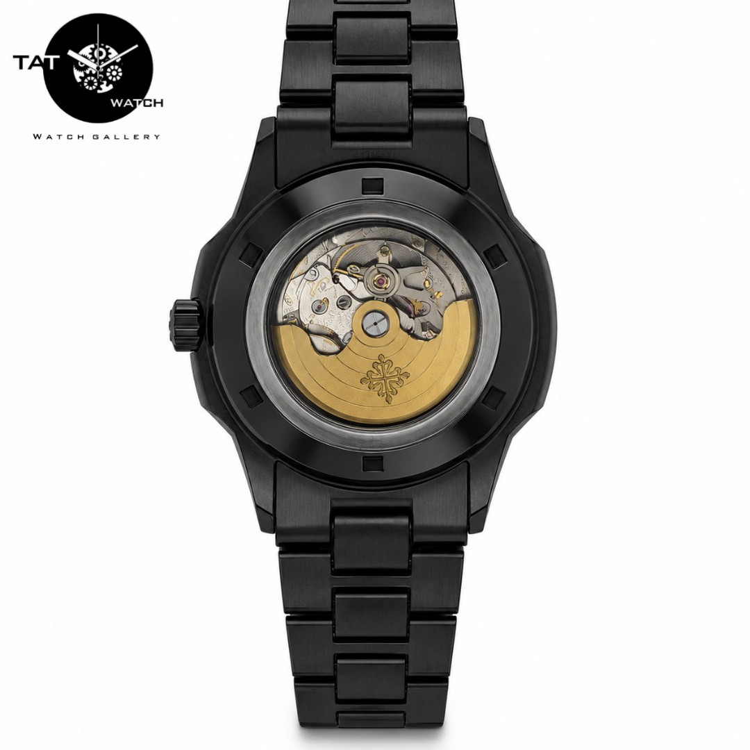 ساعت مردانه پتک فیلیپ ناتیلوس موتور اتوماتیک بدون باتری یکسال با جعبه patek philippe ساعت مچی