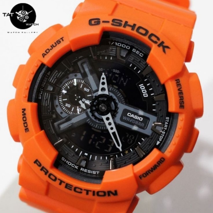 ساعت مچی جی شاک Ga110 نارنجی یک سال جعبه کیفیت مسترG-Shock