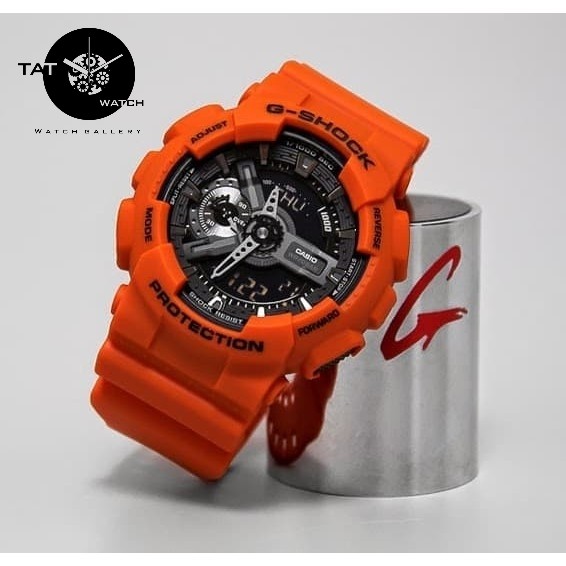 ساعت مچی جی شاک Ga110 نارنجی یک سال جعبه کیفیت مسترG-Shock