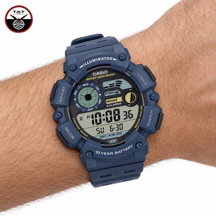 ساعت مردانه کاسیو اورجینال رفرنس WS-1500H-2A ژاپن با و پک Casio ساعت مچی