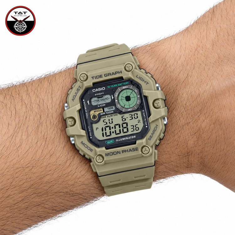 ساعت مردانه کاسیو اورجینال رفرنس WS-1700H-5A ژاپن با و پک Casio ساعت مچی