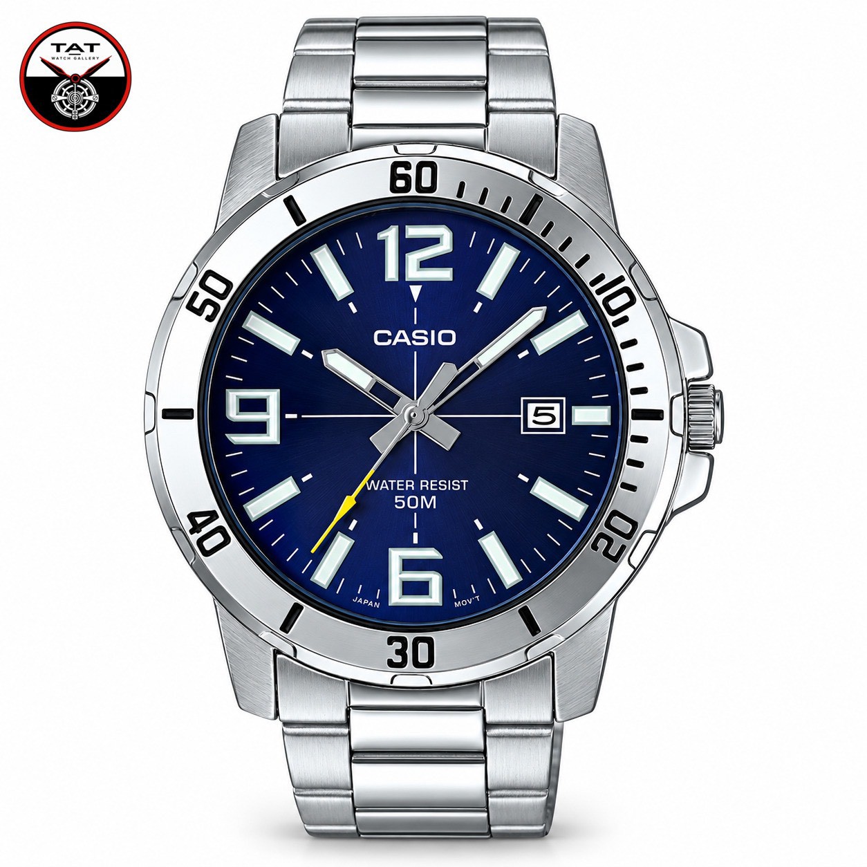 ساعت مردانه کاسیو اورجینال رفرنس MTP-VD01D-2B ژاپن با و پک کاسیو Casio ساعت مچی