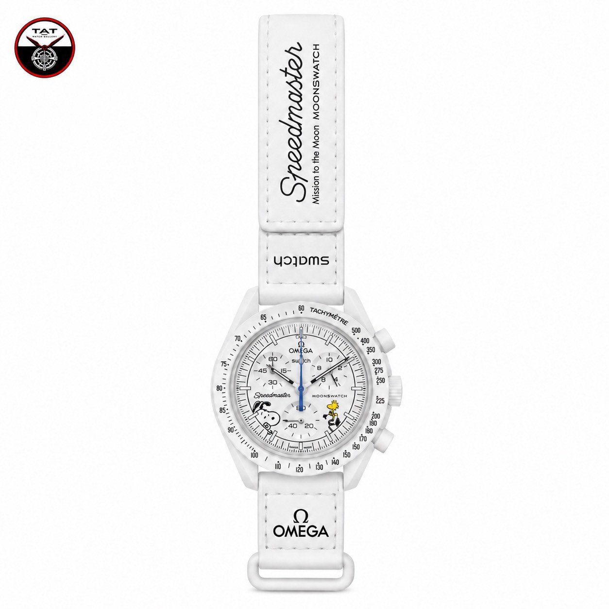 ساعت مردانه زنانه امگا سواچ ماه moon اسنوپی سفید 3موتوره کرنو یکسال جعبه omega swatch ساعت مچی