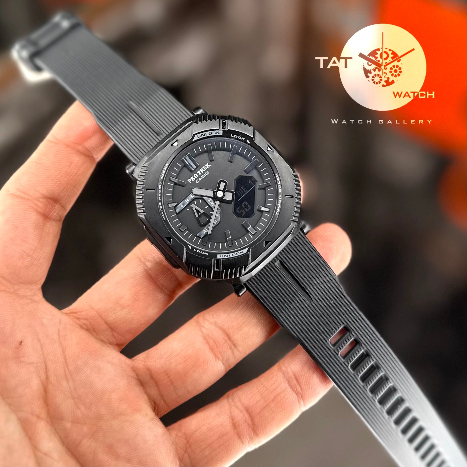 ساعت مردانه کاسیو پروترک PRGB001 با جعبه پروترک موتور ژاپن یکسال Casio Protrek ساعت مچی