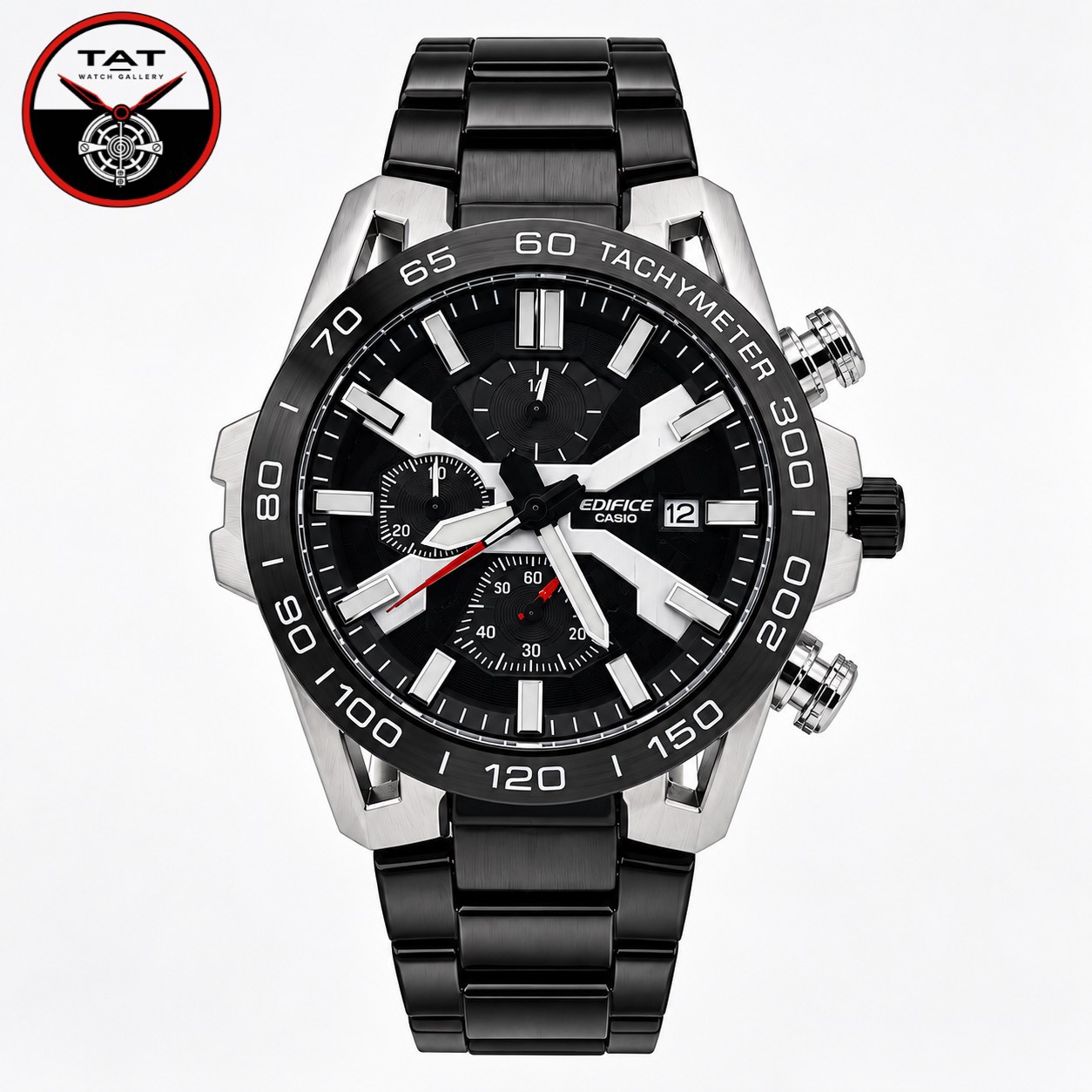 ساعت مردانه کاسیو ادیفایس 3موتوره کرنوگراف یکسال با جعبه CASIO EDIFICE ساعت مچی