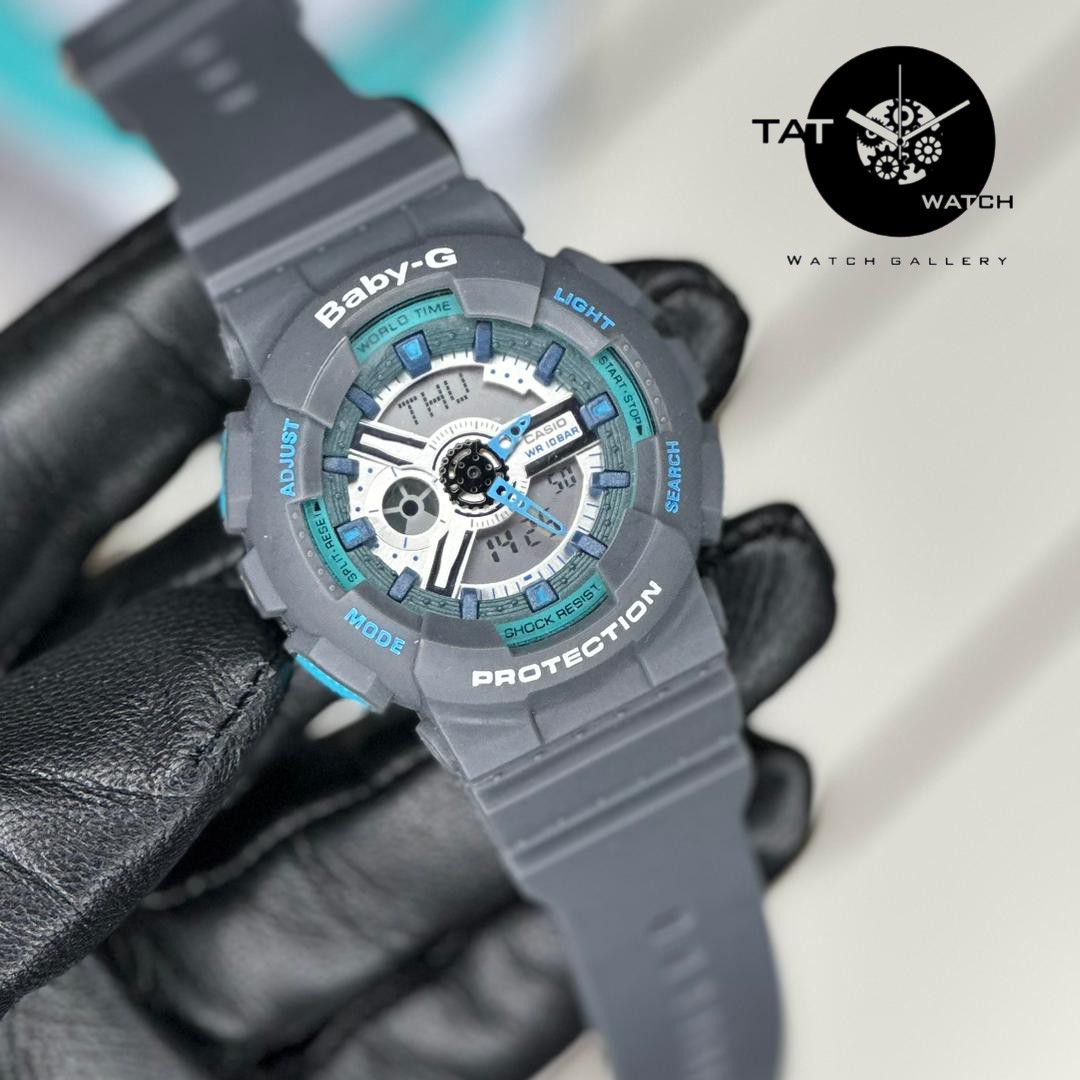 ساعت زنانه کاسیو بیبی جی Ba110 موتور ژاپن یکسال باجعبه Casio Baby-G ساعت مچی بی بی جی
