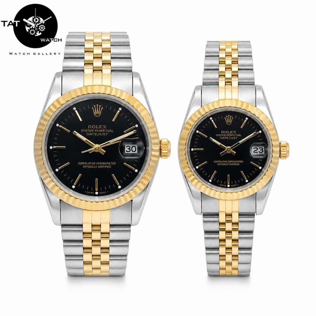 ساعت مردانه زنانه ست رولکس دیت جاست موتور میوتا ژاپن 12 ماه ساعت مچی با جعبه rolex
