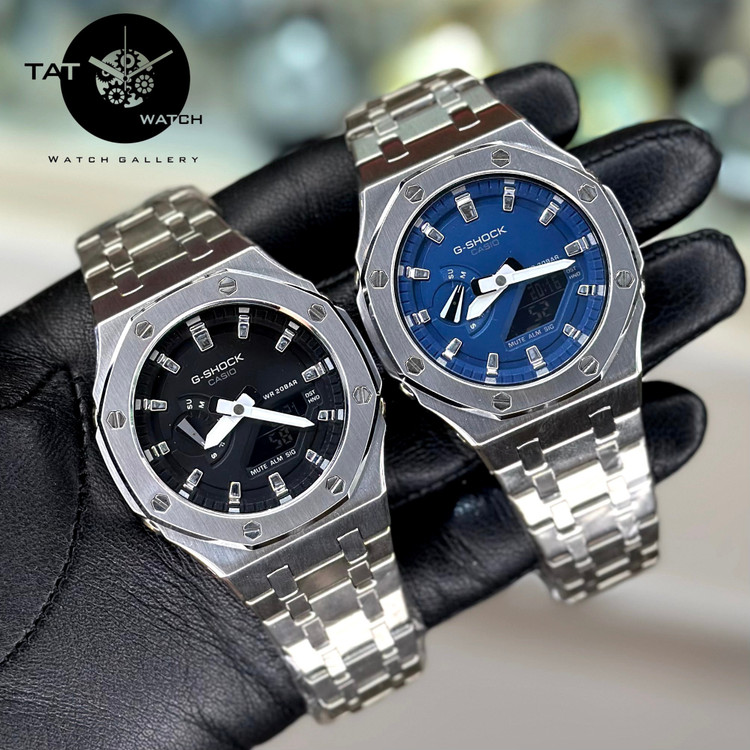 ساعت مردانه جی شاک Ga2100 طرح AP کامل فلزی موتور ژاپن یکسال با جعبه Casio G-Shock ساعت مچی جیشاک