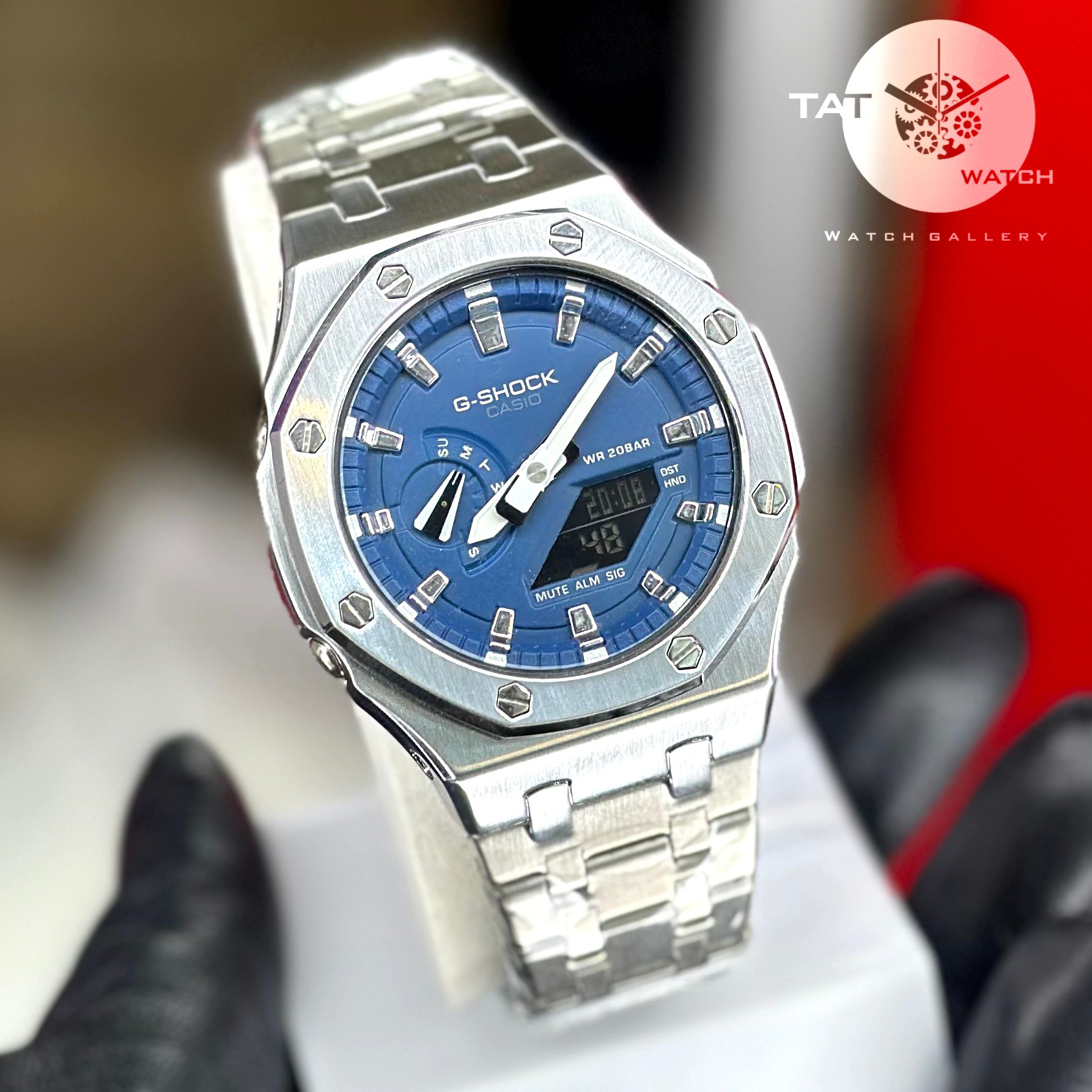 ساعت مردانه جی شاک Ga2100 طرح AP کامل فلزی موتور ژاپن یکسال با جعبه Casio G-Shock ساعت مچی جیشاک