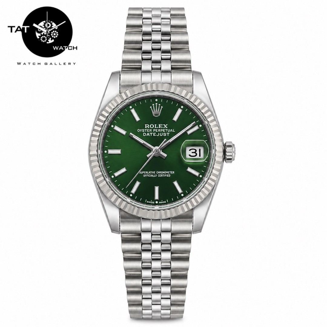 ساعت مردانه زنانه ست با جعبه رولکس +++A دیت جاست موتور میوتا ژاپن یکسال ساعت مچی Rolex date just
