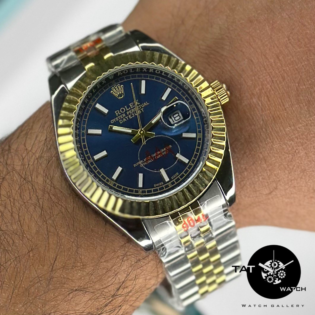 ساعت مردانه زنانه ست با جعبه رولکس +++A دیت جاست موتور میوتا ژاپن یکسال ساعت مچی Rolex date just