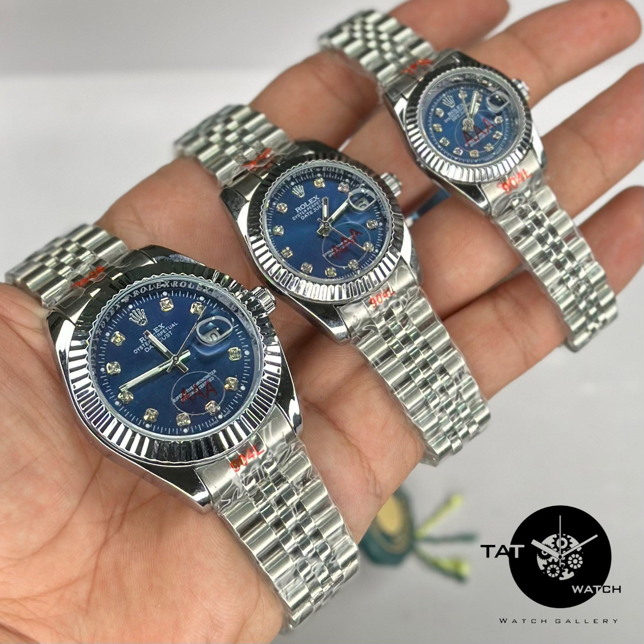 ساعت مردانه زنانه ست با جعبه رولکس +++A دیت جاست موتور میوتا ژاپن یکسال ساعت مچی Rolex date just