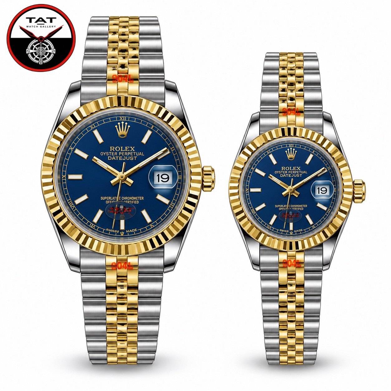 ساعت مردانه زنانه ست با جعبه رولکس +++A دیت جاست موتور میوتا ژاپن یکسال ساعت مچی Rolex date just