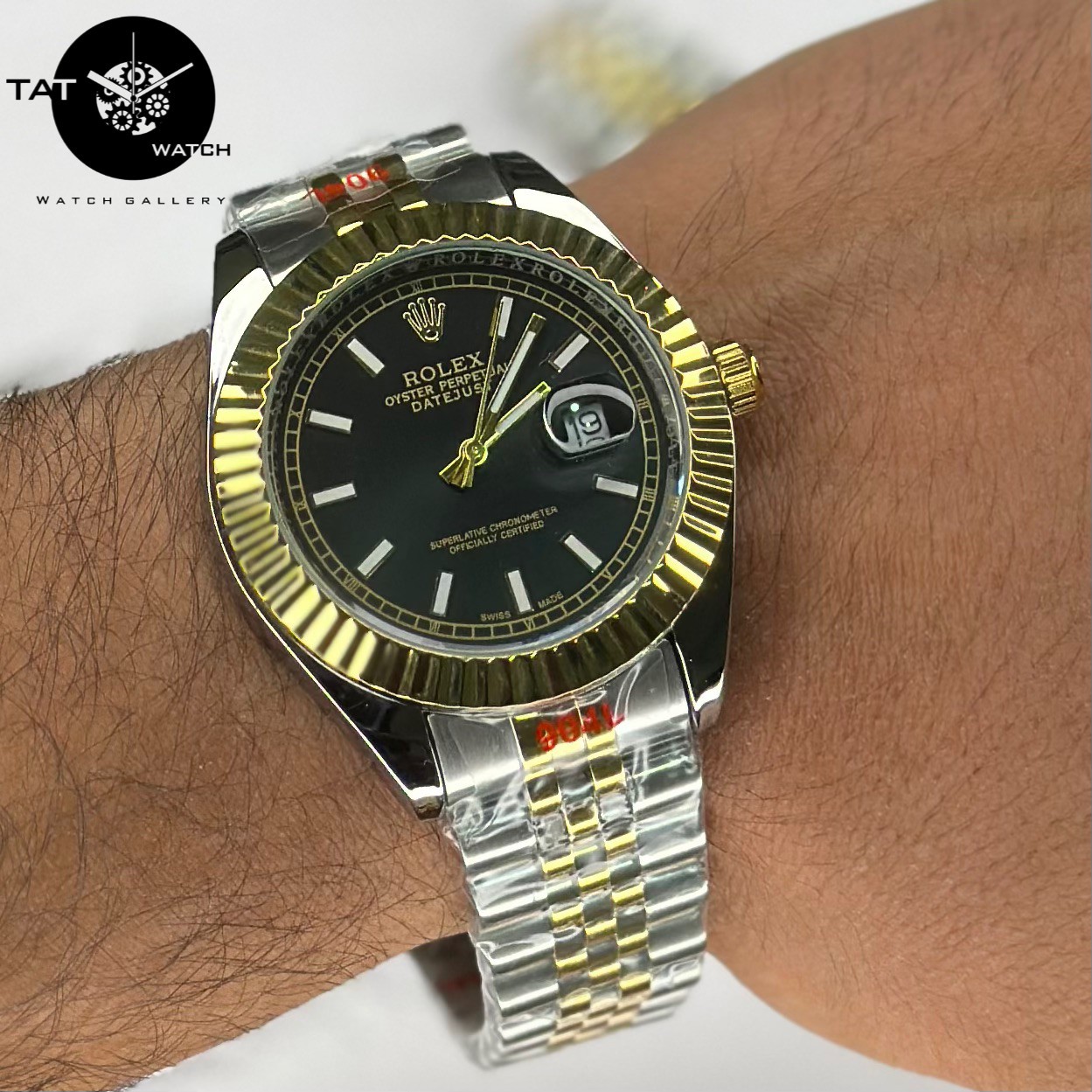 ساعت مردانه زنانه ست با جعبه رولکس +++A دیت جاست موتور میوتا ژاپن یکسال ساعت مچی Rolex date just