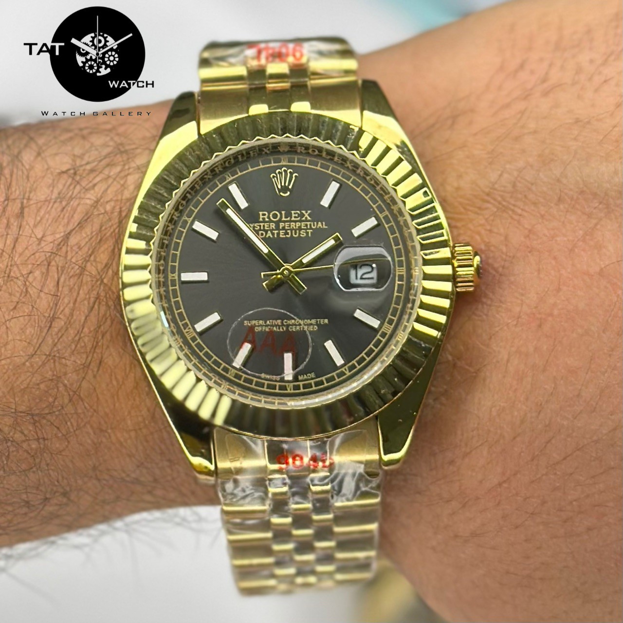 ساعت مردانه زنانه ست با جعبه رولکس +++A دیت جاست موتور میوتا ژاپن یکسال ساعت مچی Rolex date just