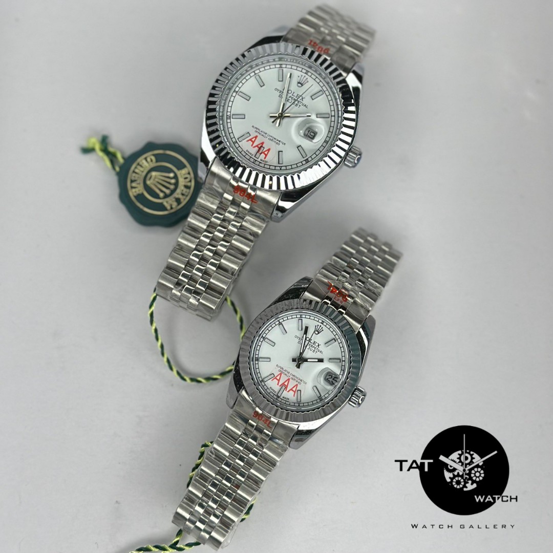 ساعت مردانه زنانه ست با جعبه رولکس +++A دیت جاست موتور میوتا ژاپن یکسال ساعت مچی Rolex date just