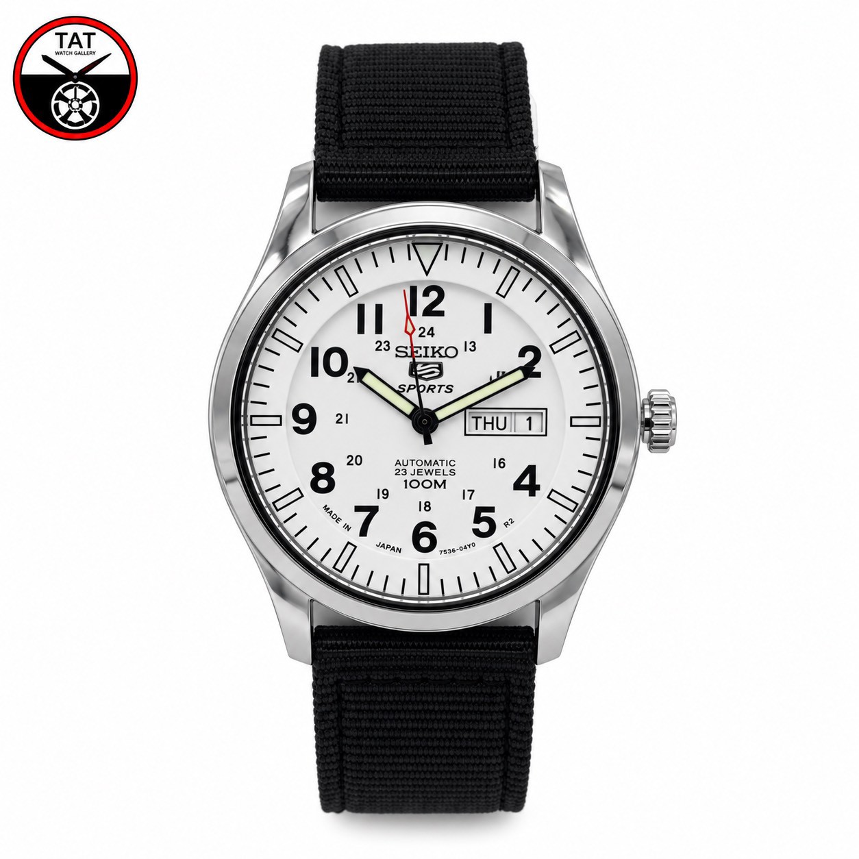 ساعت مردانه سیکو5 خلبانی موتور آرامگرد دو تقویم با یکساله و جعبه seiko5 ساعت مچی