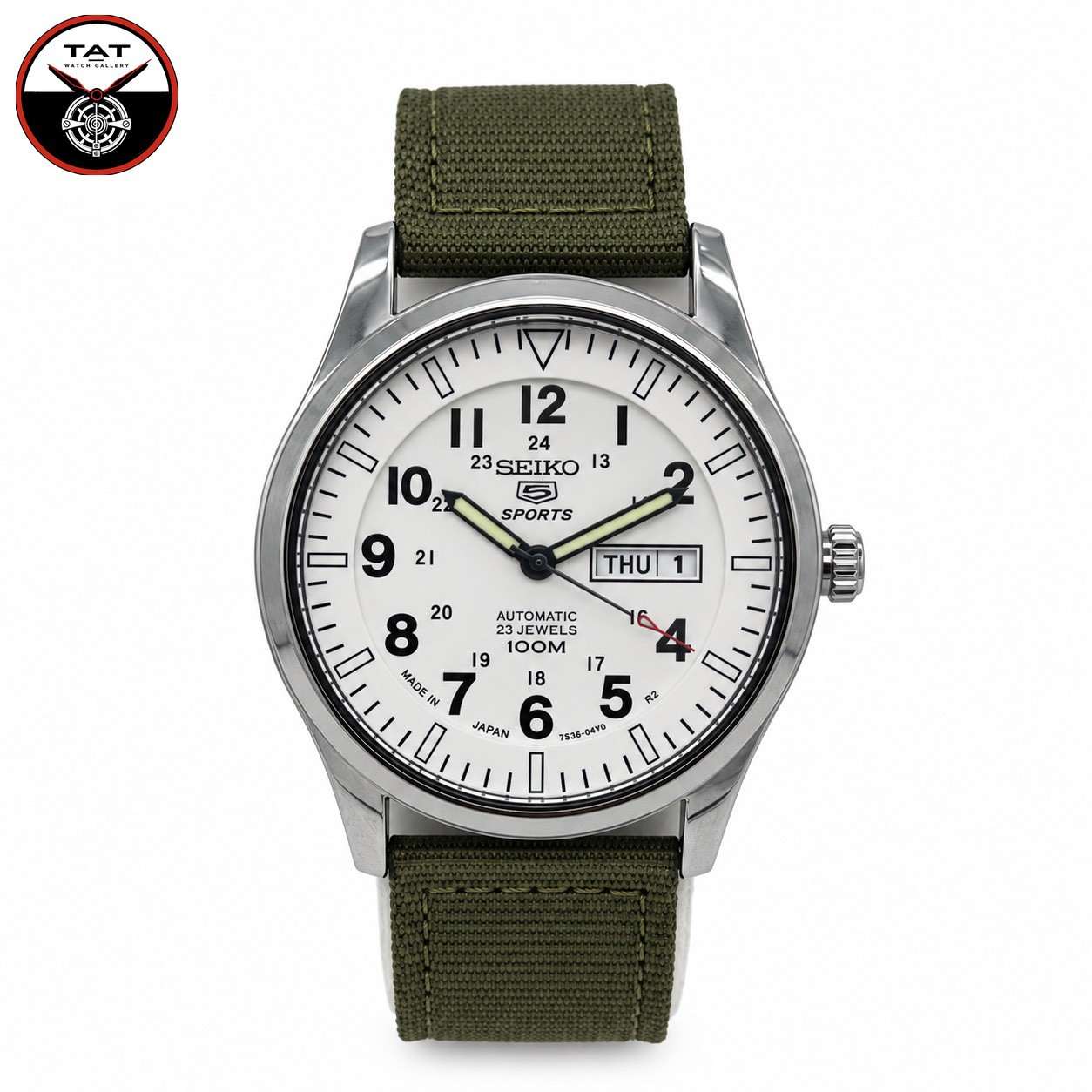ساعت مردانه سیکو5 خلبانی موتور آرامگرد دو تقویم با یکساله و جعبه seiko5 ساعت مچی