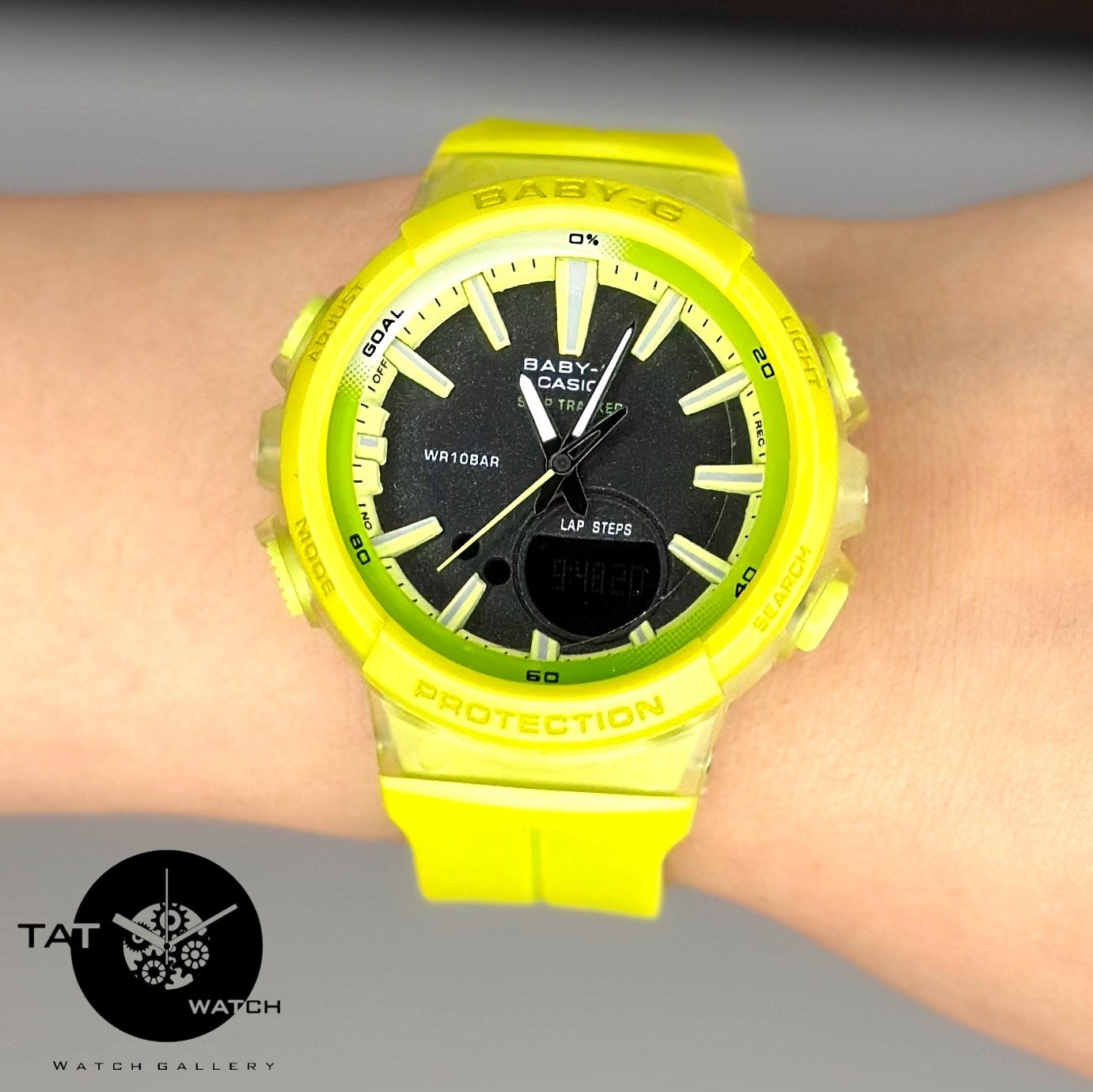 ساعت مچی زنانه بیبی جی BGS100 یک سال موتور ژاپن Casio baby-g