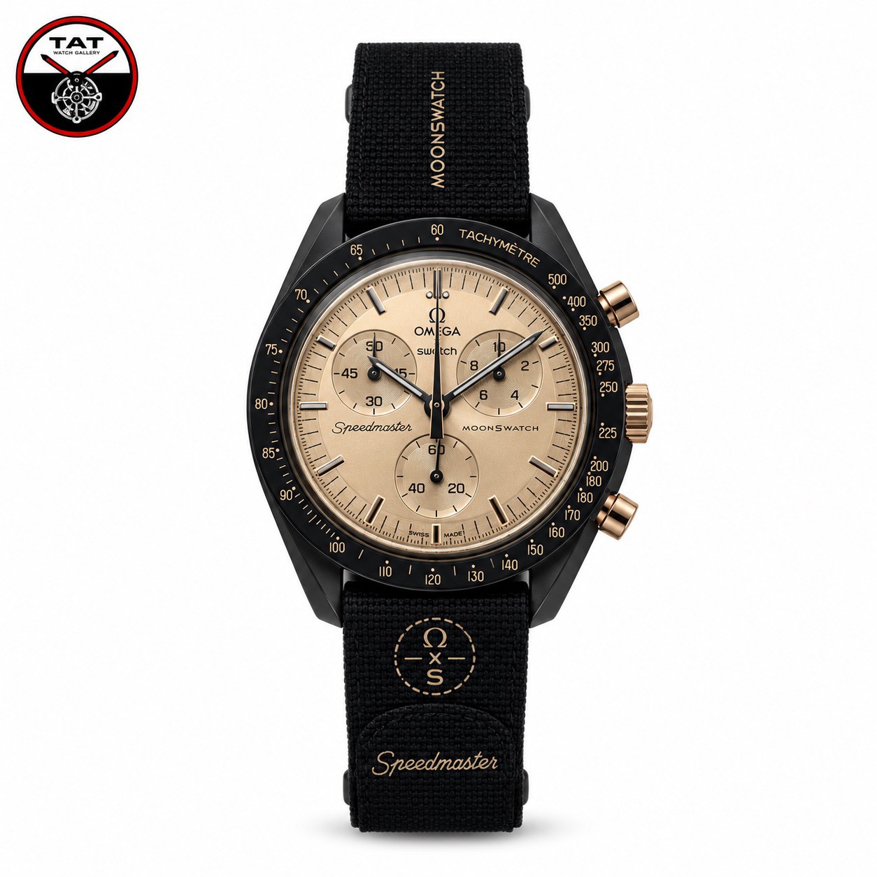 ساعت مردانه زنانه امگا سواچ ماه moon 1969 مونشاین 3موتوره کرنو یکسال و جعبه omega swatch ساعت مچی