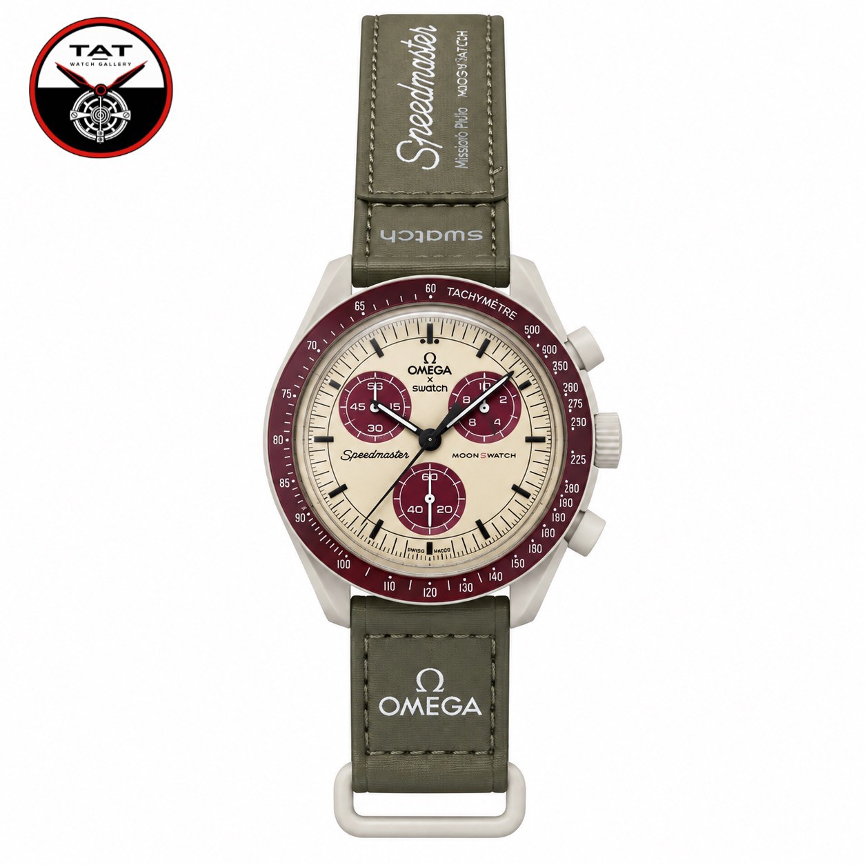 ساعت مردانه زنانه امگا سواچ پلوتو Pluto سه موتوره کرنو با جعبه omega swatch ساعت مچی
