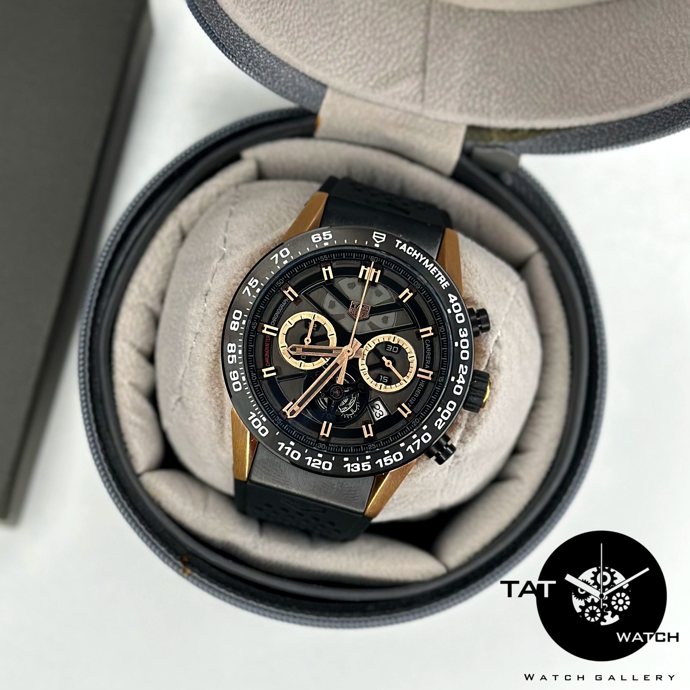ساعت مردانه تگ هویر کررا اسکلتون 3موتوره میوتا ژاپن با جعبه Tag Heuer Carrera ساعت مچی