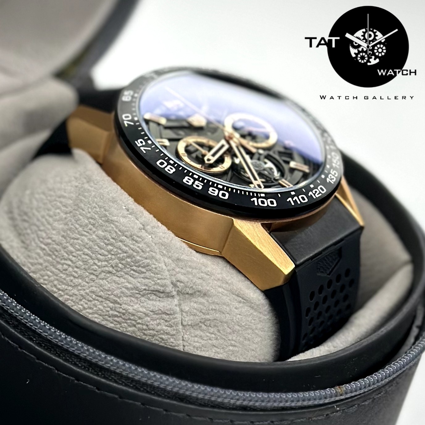 ساعت مردانه تگ هویر کررا اسکلتون 3موتوره میوتا ژاپن با جعبه Tag Heuer Carrera ساعت مچی