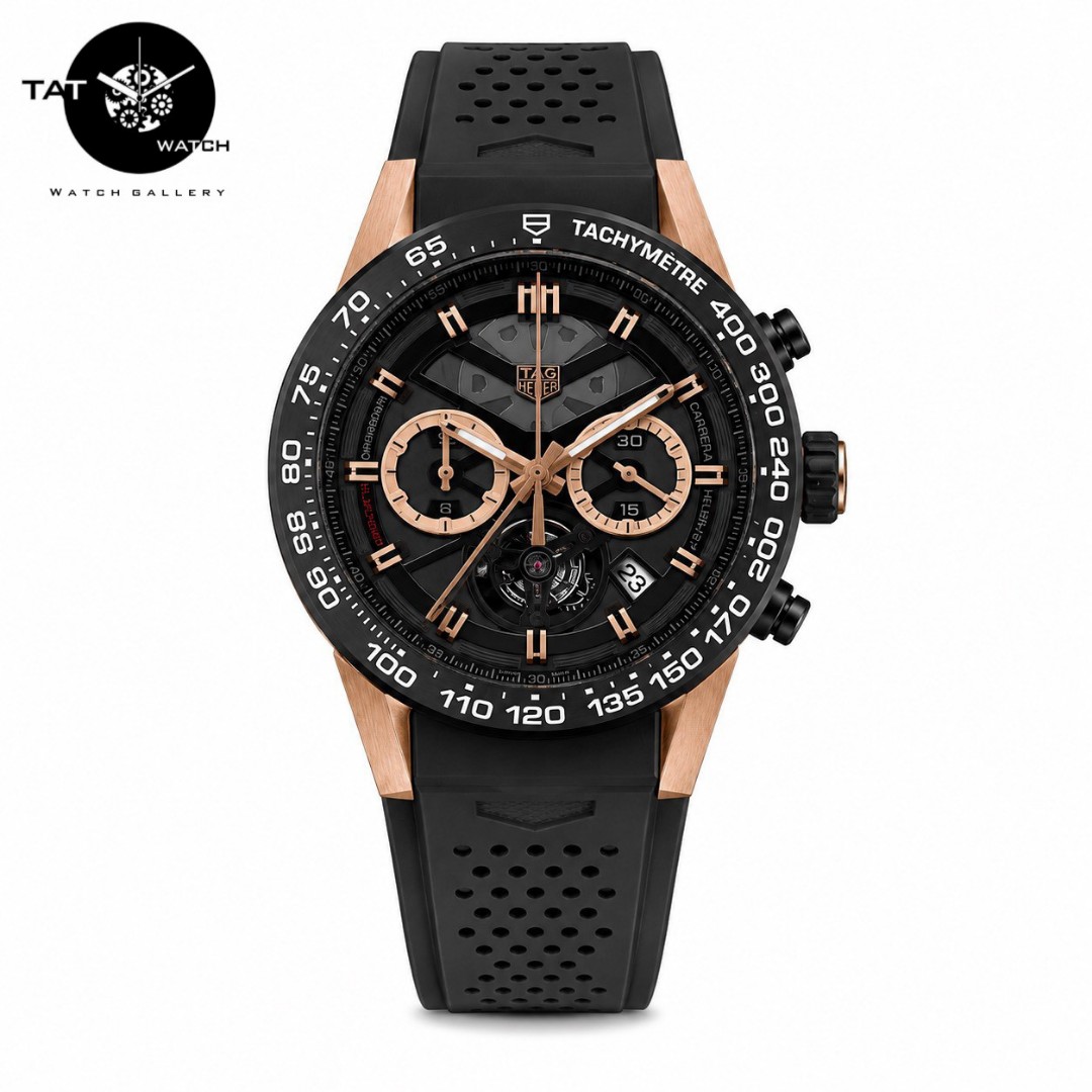ساعت مردانه تگ هویر کررا اسکلتون 3موتوره میوتا ژاپن با جعبه Tag Heuer Carrera ساعت مچی