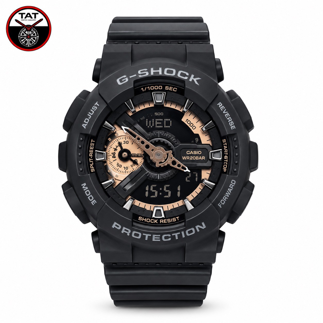 ساعت مردانه جی شاک GA110RG موتور ژاپن با 12 ماه جعبه کاسیو G-Shock ساعت مچی جیشاک