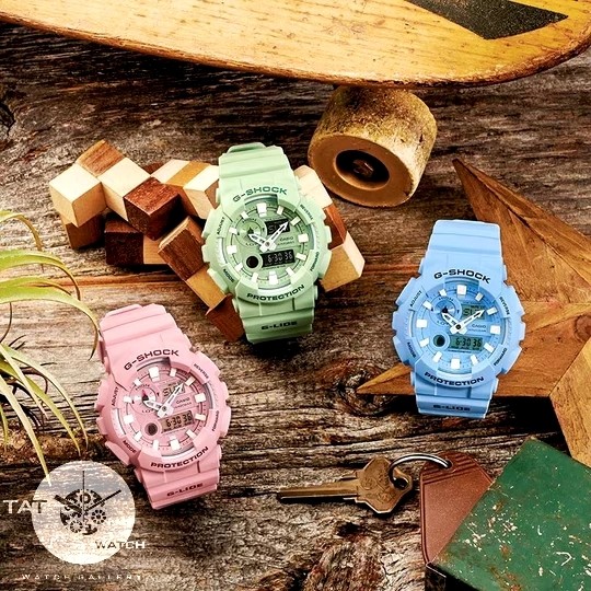 ساعت مچی مردانه زنانه جی شاک Gax100 موتور ژاپن ساعت جهانی یک سال رنگبندی جعبه G-Shock