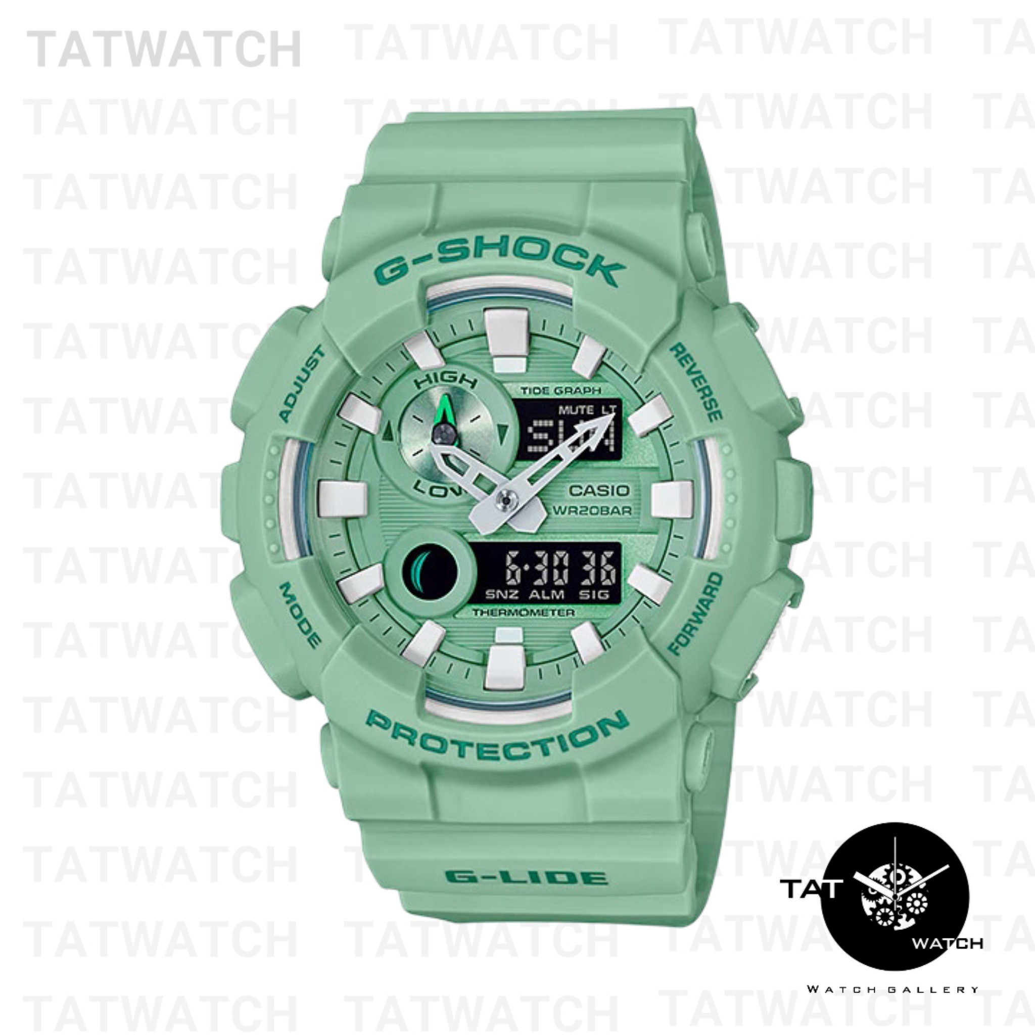 ساعت مچی مردانه زنانه جی شاک Gax100 موتور ژاپن ساعت جهانی یک سال رنگبندی جعبه G-Shock