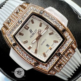 ساعت مچی زنانه هابلوت بند رابر با جعبه در رنگبندی Hublot