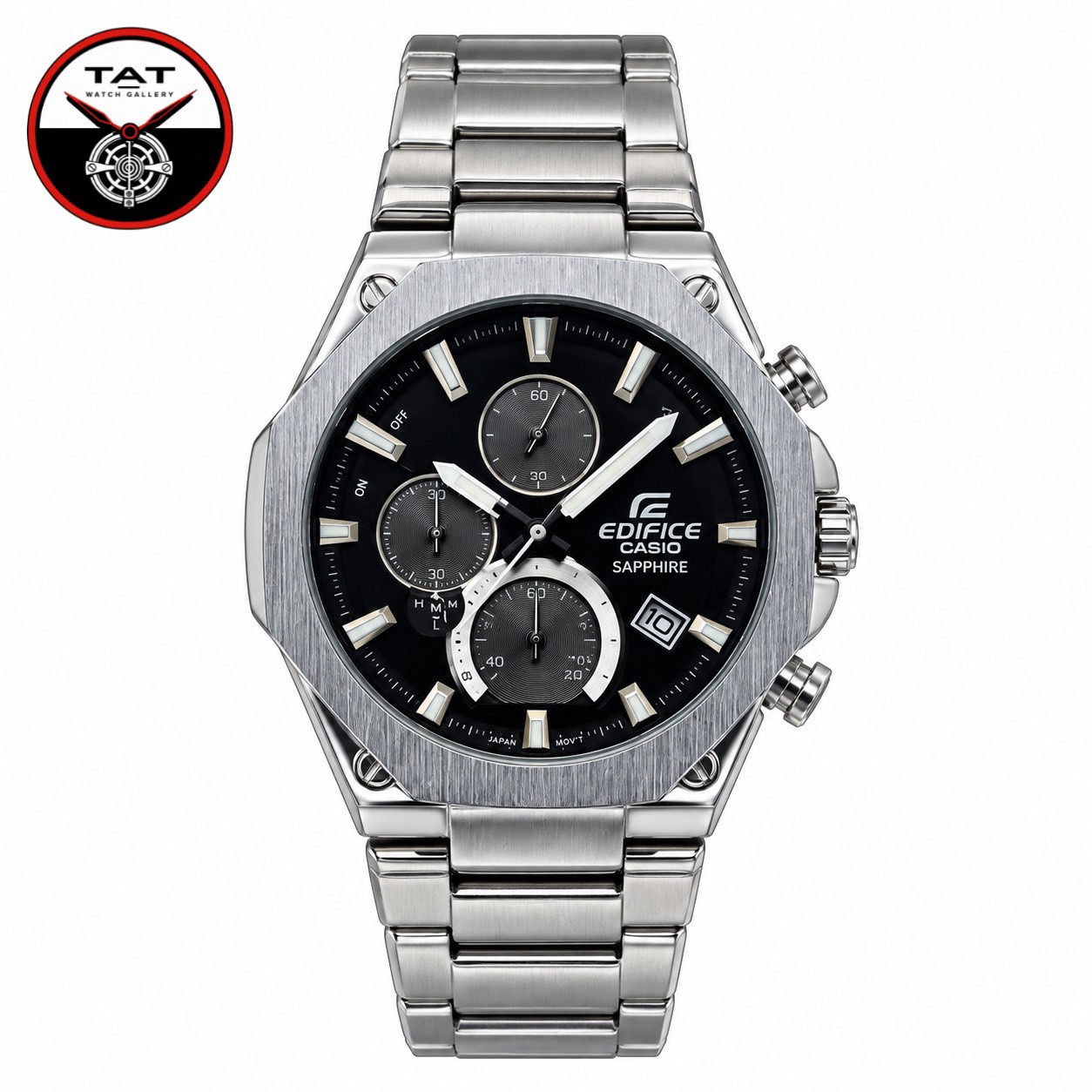 ساعت مردانه کاسیو ادیفایس 3موتوره کرنوگراف یکسال با جعبه CASIO EDIFICE ساعت مچی