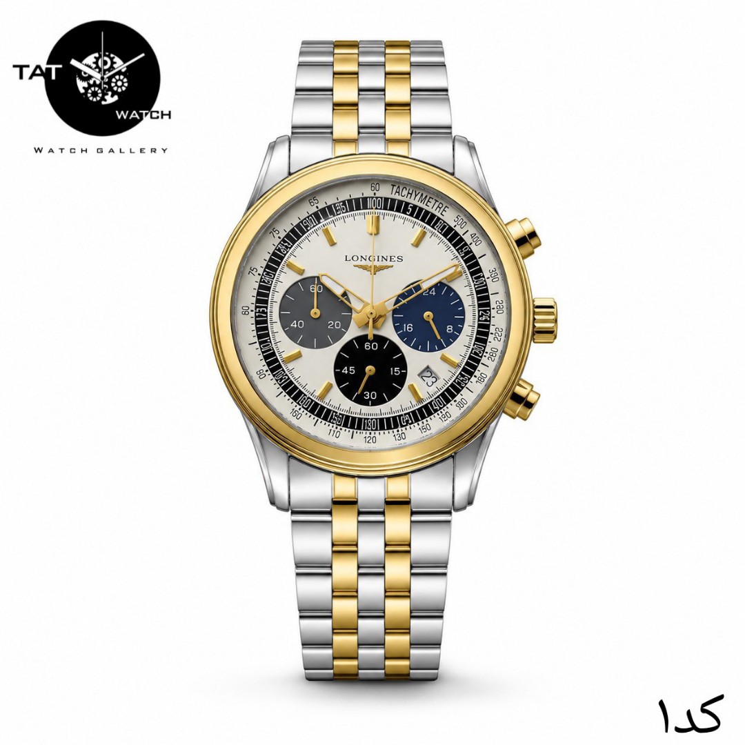 ساعت مردانه لونژین سه موتوره کرنوگراف 12 ماه در رنگبندی با جعبه LONGINES ساعت مچی
