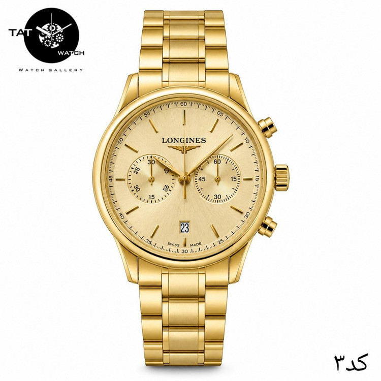 ساعت مردانه لونژین سه موتوره کرنوگراف 12 ماه در رنگبندی با جعبه LONGINES ساعت مچی
