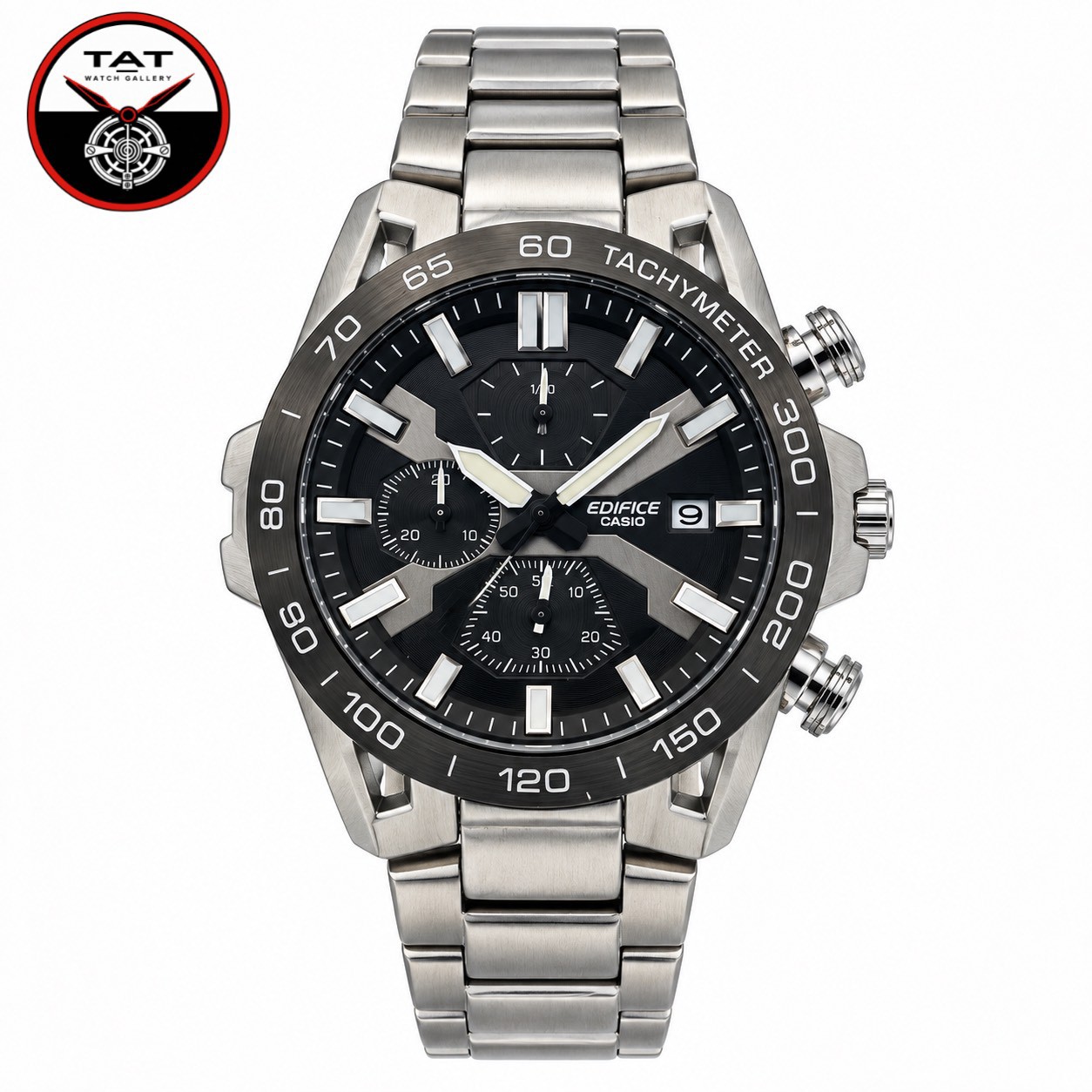 ساعت مردانه کاسیو ادیفایس سه موتوره کرنوگراف یکسال با جعبه CASIO EDIFICE ساعت مچی