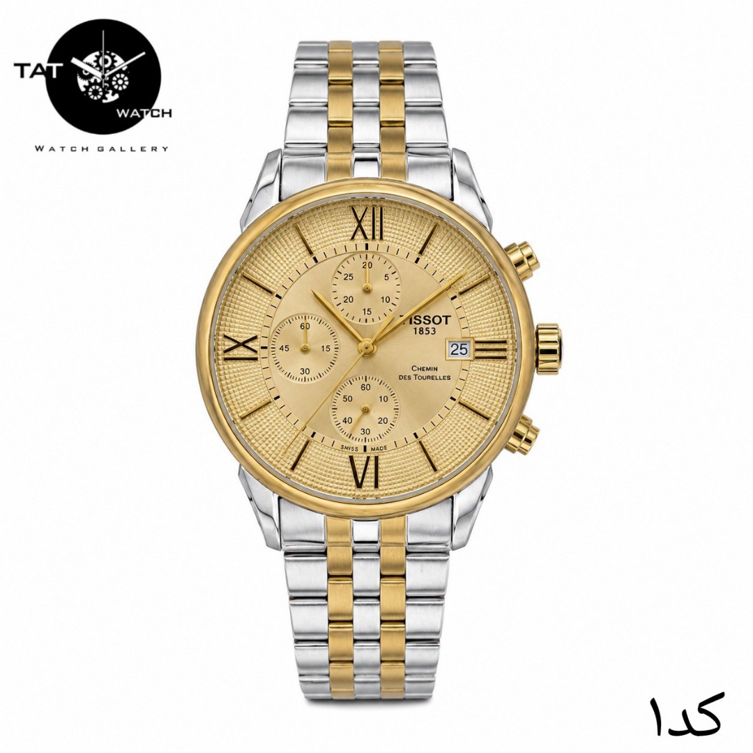 ساعت مردانه تیسوت 3موتور فعال کرنوگراف 12 ماه در رنگبندی با جعبه TISSOT ساعت مچی