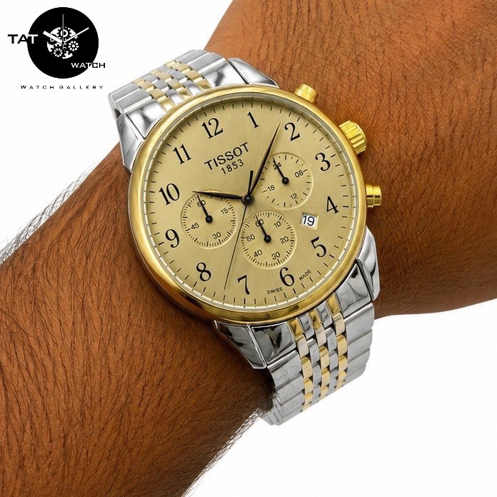 ساعت مردانه تیسوت 3موتور فعال کرنوگراف 12 ماه در رنگبندی با جعبه TISSOT ساعت مچی