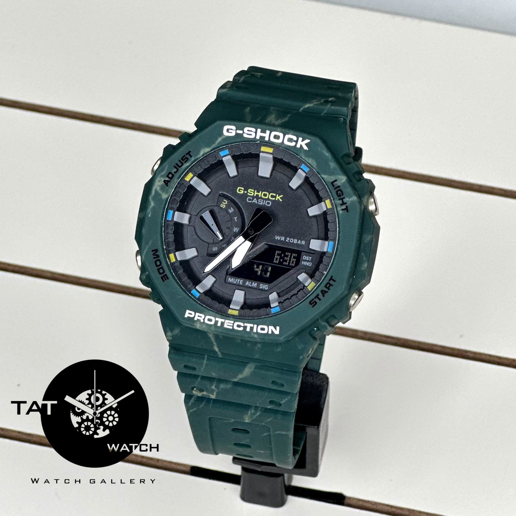 ساعت مردانه جی شاک GA2100FR موتور ژاپن یکسال با جعبه Casio G-Shock ساعت مچی جیشاک